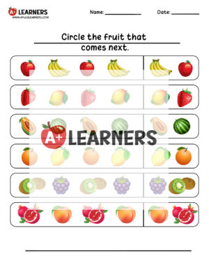 Circle the fruit that comes next worksheet